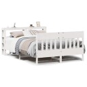  Sengeramme uten madrass hvit 120x190 cm heltre furu 3306283