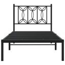  Sengeramme i metall med hodegavl svart 75x190 cm 8721102643811