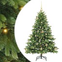  Kunstig juletre med 150 LED med stativ grønn 120 cm PE og PVC