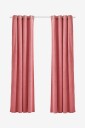 Ellos Home   Gardiner med maljer Nora i fløyel 2 pk   Rosa