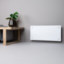 Adax Clea H panelovn med termostat og WiFi 600W/400V, Hvit glass - 8 m²