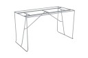 Brafab Sinarp bordstativ Galv 125 x 70 cm Grå