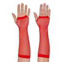 Boland Party Partners 80-talls fingerløse nettinghansker lange røde One size 02992