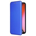 OnePlus Nord 2 5G Flip-deksel Carbon Fiber Blå