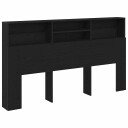 Hodegavlskap Svart Eik 180x19x103,5 cm