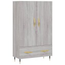 vidaXL Highboard grå sonoma 69,5x31x115 cm konstruert tre