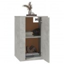 vidaXL Vegghengt TV-benk betonggrå 40x34,5x60 cm 8720845667733