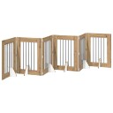 Vidaxl Foldbar Hundegitter Med Stativer 6 Stk. Artisan Eik 362 cm