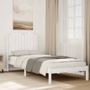  Ekstra lang sengeramme uten madrass hvit 100x220 cm heltre