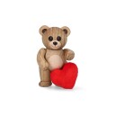 Spring Copenhagen Squeeze Teddy Bear with Heart trefigur 7,6 cm eik