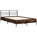 Sengeramme røkt eik 135x190 cm konstruert tre og metall 8721102613708