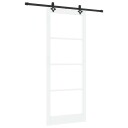 vidaXL Skyvedør med Utstyrsett 'ORKDAL'Hvit Solid Tre & Glass