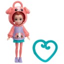 Polly Pocket Friend Clips med Hettegenser og Hjerteformet Klips Dukke 4+år