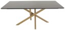 Venture Design Piazza spisebord Natur/hvit 180 x 90 cm Svart