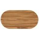 vidaXL Bordplate 110 x 55 x 3,5 cm Oval Massivt Teaktre Naturlig