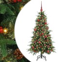  Kunstig sammensatt juletre med 150 LED grønn 150 cm PE og PVC