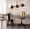 HORNWOOD PENDEL SORT/TRE 3x60W E27