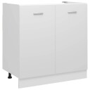 vidaXL Bunnskap til vask hvit 80x46x81,5 cm sponplate
