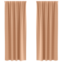  Gardiner med gardiner 2 pcs Lysebrun Polyester