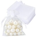 Gavepose i organza 25 pakning Hvit