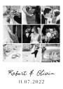 Personalized Wedding Photo Collage Plakat Plakat / 70x100cm