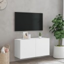 vidaXL Vegghengt TV-benk hvit 80x30x41 cm 8721012255364