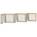 Vidaxl Foldbar Hundegitter Med Stativer 6 Stk. Sonoma Eik 482 cm