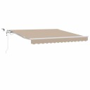  Innvendbar Markise Beige 350 x 250 cm Polyester og Metall