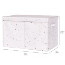 3 Sprouts Storage box with lid Terrazzo/Light Grey