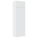  Oppbevaringsskap hvit 70x42,5x225 cm konstruert tre