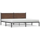  Sengeramme i metall uten madrass brun eik 193x203 cm 8721102953583