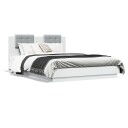  Sengeramme med hodegavl hvit 140x200 cm konstruert tre 8721012276543