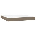 vidaXL Pocket Spring Bed Mattress Medium Taupe 160x200x20 cm Stoff