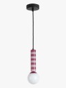 Leitmotiv Pendant Lamp Rayado Pink H38Cm