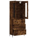 vidaXL Highboard røkt eik 69,5x34x180 cm konstruert tre 8720845478285