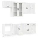vidaXL Kjøkken enhet LUCCA 8 pcs Høgglans hvit Konstruert tre