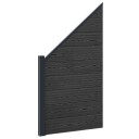 vidaXL Gjerdesett 95 x 180 cm WPC og Aluminium Svart