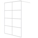 Dusjvegg hvit 140x195 cm klart ESG-glass