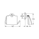 GROHE ESSENTIALS TOALETTRULLHOLDER HARD GRAPHITE