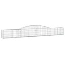 vidaXL Gabionkurver buede 6 stk 400x30x40/60 cm galvanisert jern