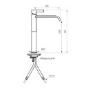 Servantbatteri Tapwell ARM081 Høy Tut Bronse