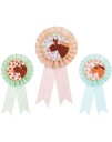 3 stk Rosetter med Hester 9 cm Hester og Blomster