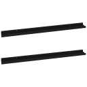 vidaXL Vegghyller 2 stk svart 100x9x3 cm