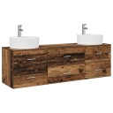 vidaXL Baderomsskapsett 3 stk. Gammelt tre 62,5 x 44,5 x 50 cm