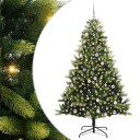  Kunstig sammenleggbart juletre med 300 LED lys grønn 240 cm