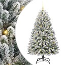  Kunstig juletre Grønn og hvit 150 cm PVC og metall