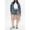 Balenciaga Dame Shorts Blå W27,