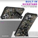 iPhone 13 Hybriddeksel i kamuflasjedesign med støtte Army Grøn