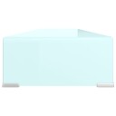 vidaXL TV-benk glass hvit 120x30x13 cm