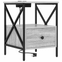 Nattbordskap Grå sonoma 41.5 x 40.5 x 55 cm Konstruert tre